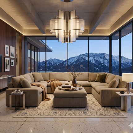 Yeti modular sectional in a mountain cabin