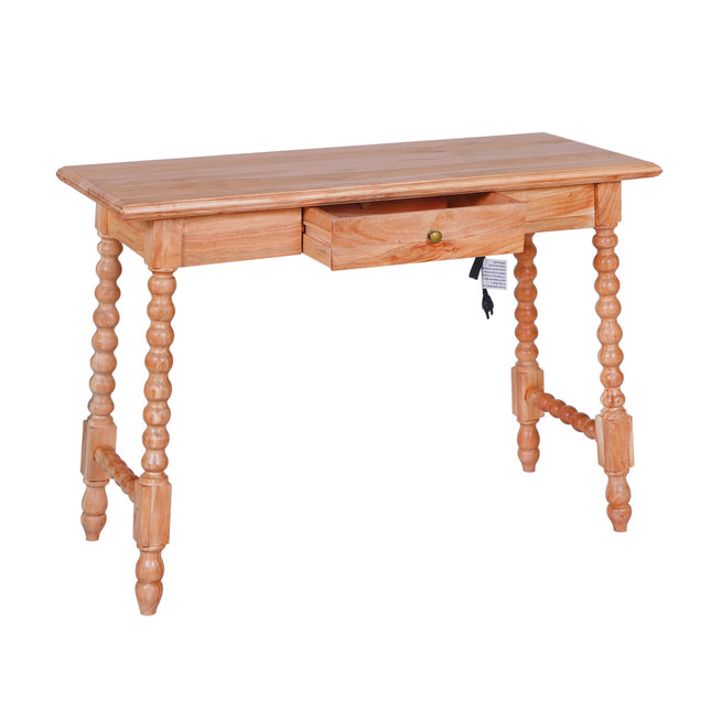 Delisle Solid Wood Desk with Built in Outlet