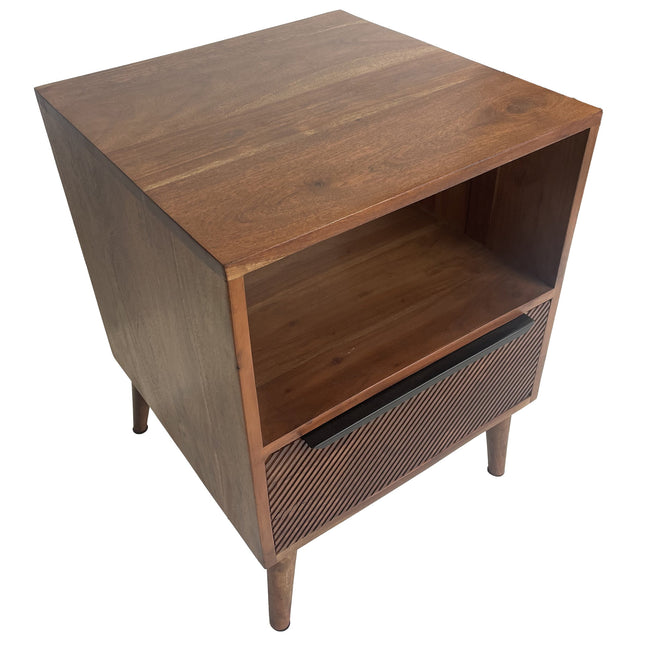 Diagonal Mid-Century Modern Side Table