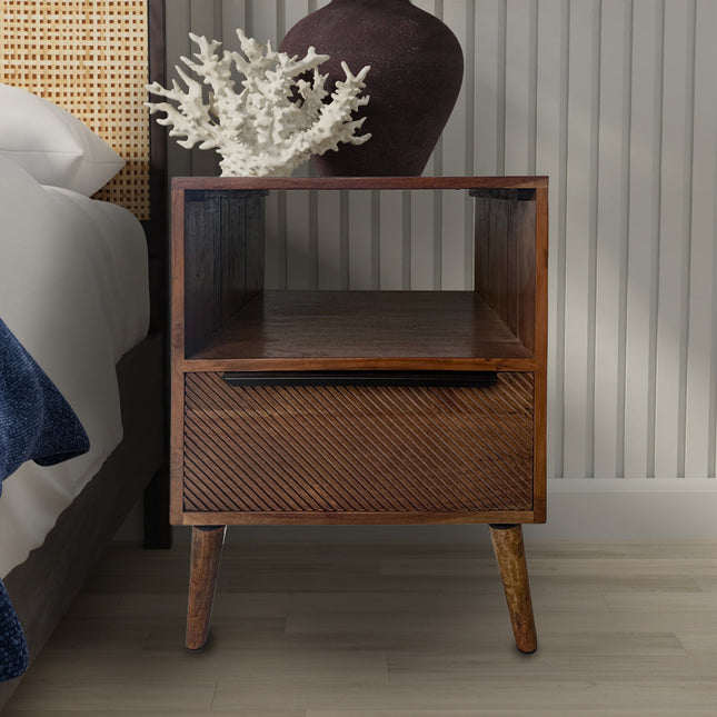 Diagonal Mid-Century Modern Side Table