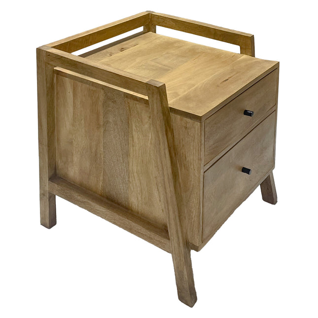 Alan Nightstand with Angular Frame