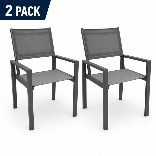 Winston Textilene Outdoor Dining Chair (2 Pack)