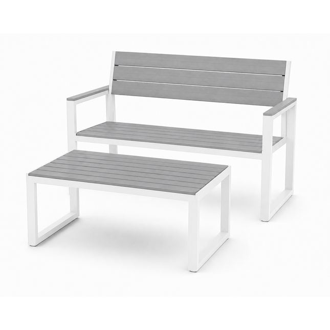 Winston Polywood Outdoor Bench & Coffee Table