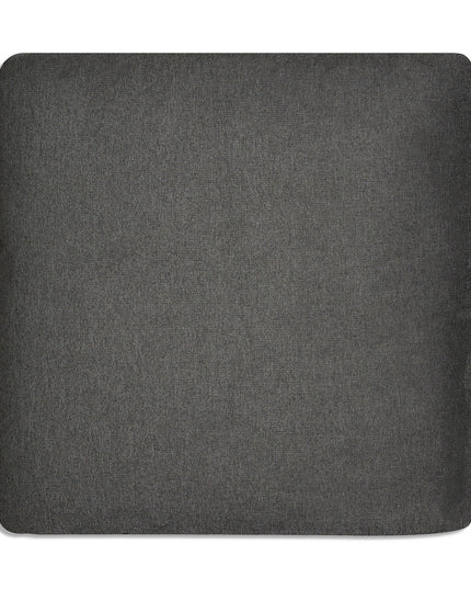 A gray, square My Cloud Slope 30 Ottoman features rounded edges and is set against a white background. The fabric looks soft and textured, offering ultimate comfort in furniture design.