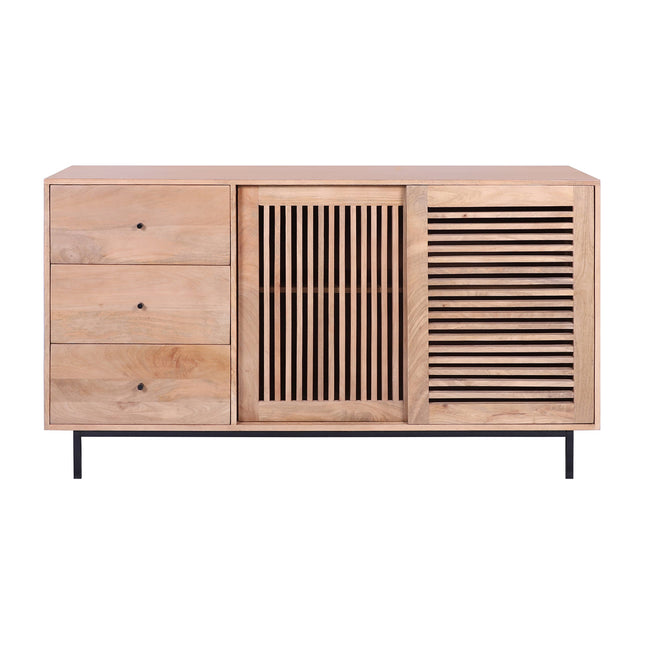 Bauhaus Solid Acacia Wood Sideboard