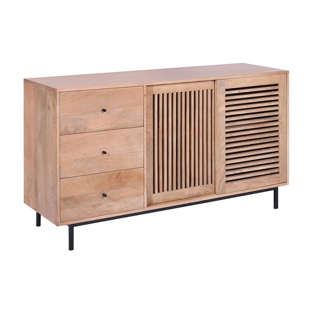 Bauhaus Solid Acacia Wood Sideboard