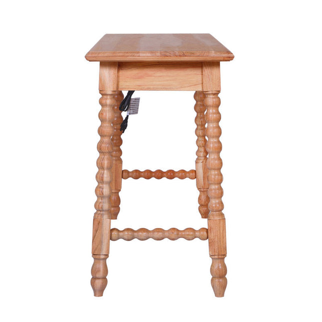 Delisle Solid Wood Desk with Built in Outlet