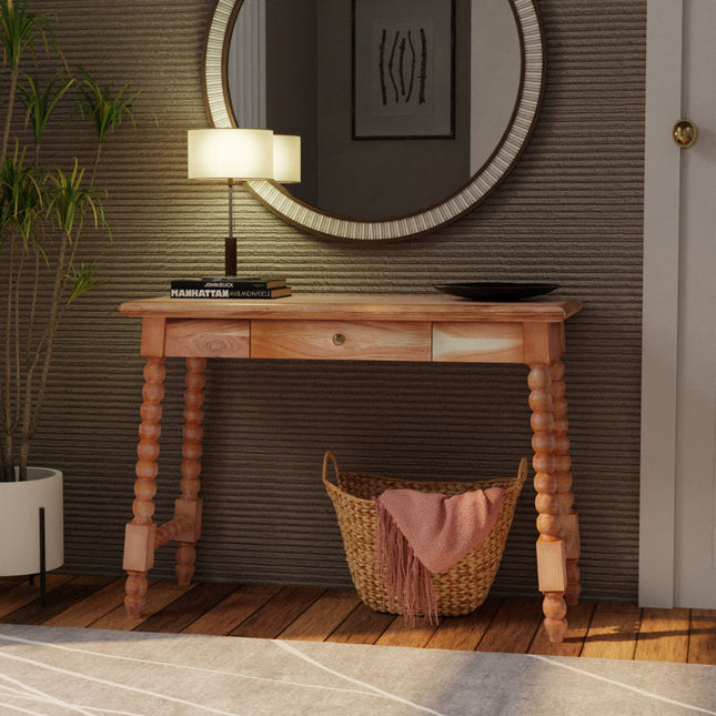 Delisle Solid Wood Desk with Built in Outlet