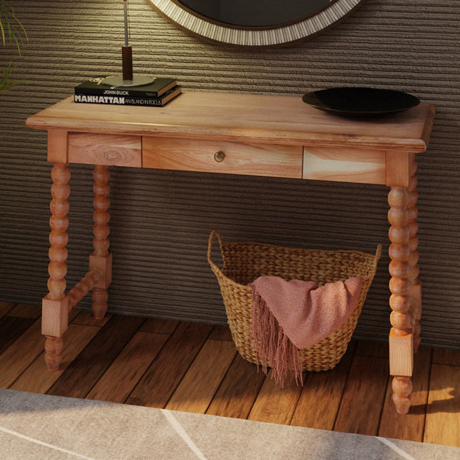 Delisle Solid Wood Desk with Built in Outlet