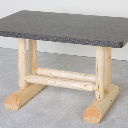 Formica Log Table 7 foot - hand-peeled log dining table with Formica top