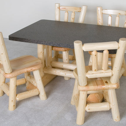 Formica Log Table with chairs