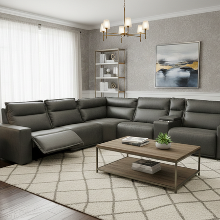 Meridian 5 Piece L reclining sectional base image