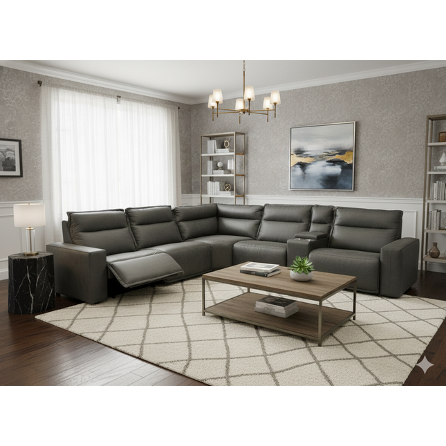 Meridian 5 Piece L reclining sectional base image