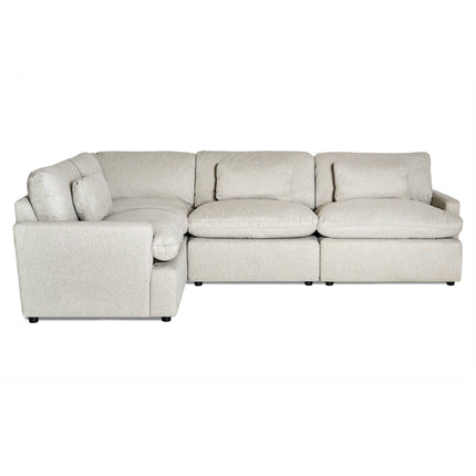 Experience the ultimate in comfort with the My Cloud / Classic Arm sectional—a customizable L-shaped sofa in light beige. With plush cushions and deep seating, this modern masterpiece offers three wide seats designed for style and relaxation.