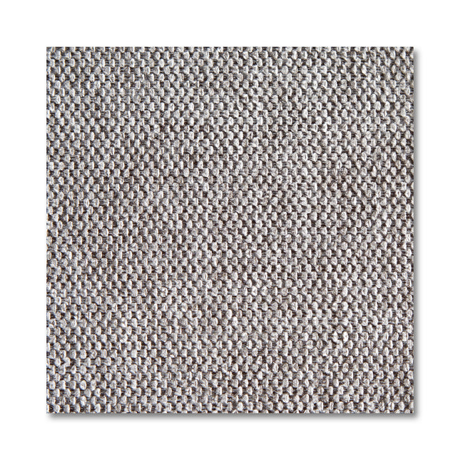 Close-up of the My Cloud Slope 4 Piece Straight sectionals gray woven fabric, featuring a tight crisscross pattern. The subtle, neutral colors exude cozy elegance. A slight shadow on the right suggests left-side illumination.