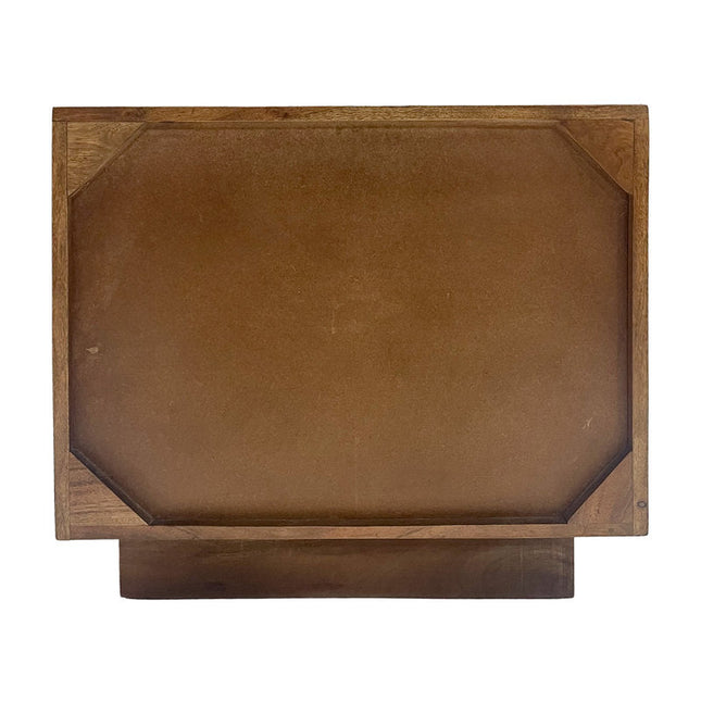 Jades 2-Drawer Side Table with Brass Accents