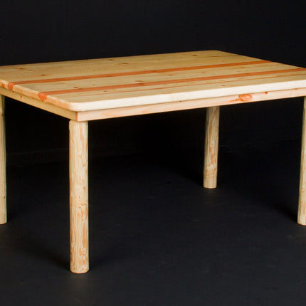 Log Farm Table 7 foot - hand-peeled log dining table