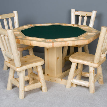 Log Poker Table with reversible top