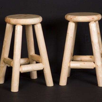 30" Log Pub Stool