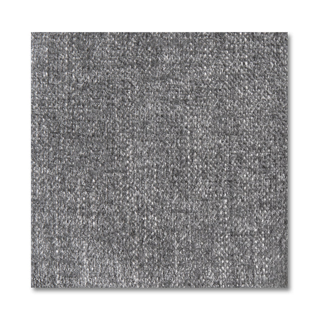 The Lugano 8 Piece Pit features a square sample of textured gray carpet crafted from premium materials, with a slightly rough surface. Its subtle pattern in varying shades of gray adds depth, evoking Italian luxury.