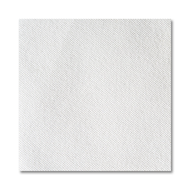 The Peyton 6 Piece Pit offers luxury with its white textured paper napkin featuring a subtle woven pattern on a plain background. The neatly aligned edges form a square, adding elegance to any dining setting.