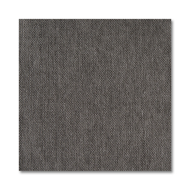 The Peyton 6 Piece Pit features a luxurious square swatch of textured gray fabric with a subtle woven pattern, showcasing tightly knit material with soft tone variations for a sophisticated and uniform appearance.