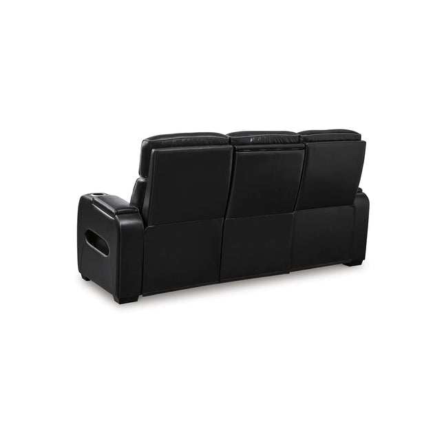 Obsidian Dual Power Leather Reclining Sofa