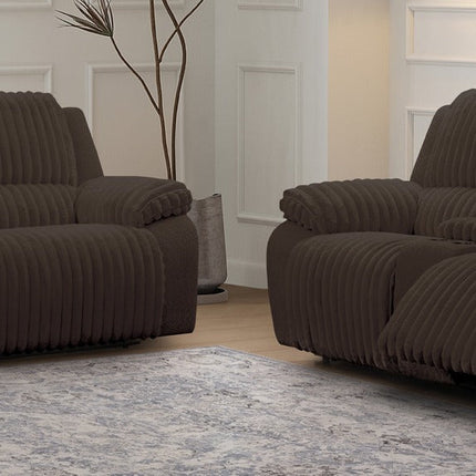 Brown Bear Ironwood Collection deep chocolate power reclining sofa group — Cozy & Rustic