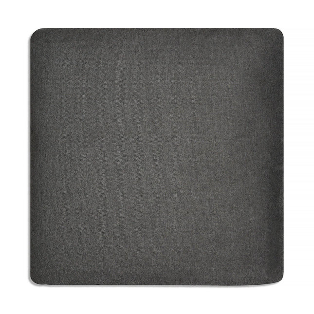 A gray My Cloud / Slope Arm cushion with a smooth fabric surface, reminiscent of a comfortable sectional, rests against a plain white background.