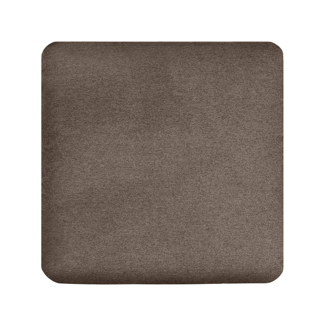 A square dark gray textured stone with a smooth matte finish reminiscent of the My Cloud Cushion Cover rests against a plain white background, showcasing slightly rounded corners and a subtle pattern that exudes timeless sophistication.