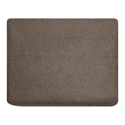 A square cushion cover with rounded corners, featuring a textured, woven surface in muted brown. The My Cloud Cushion Cover offers subtle tonal variations, allowing it to seamlessly integrate into any customizable sectional setup.