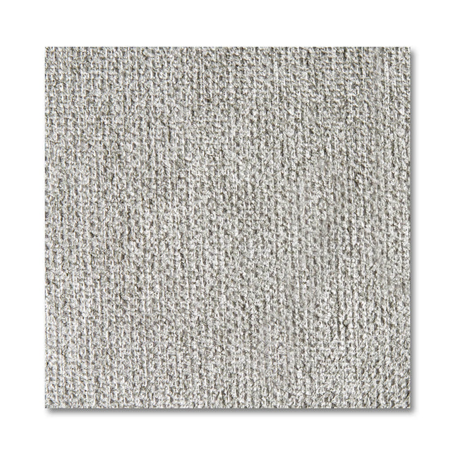 Close-up of a gray textured square surface reminiscent of the carpet-like fabric on a Maddox Chair. The coarse, evenly distributed texture features a subtle fiber pattern that evokes mid-century modern style.