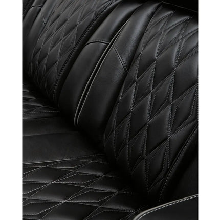 Obsidian Dual Power Leather Reclining Loveseat with Console
