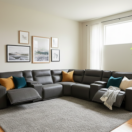 Meridian 7 Piece Reclining Sectional