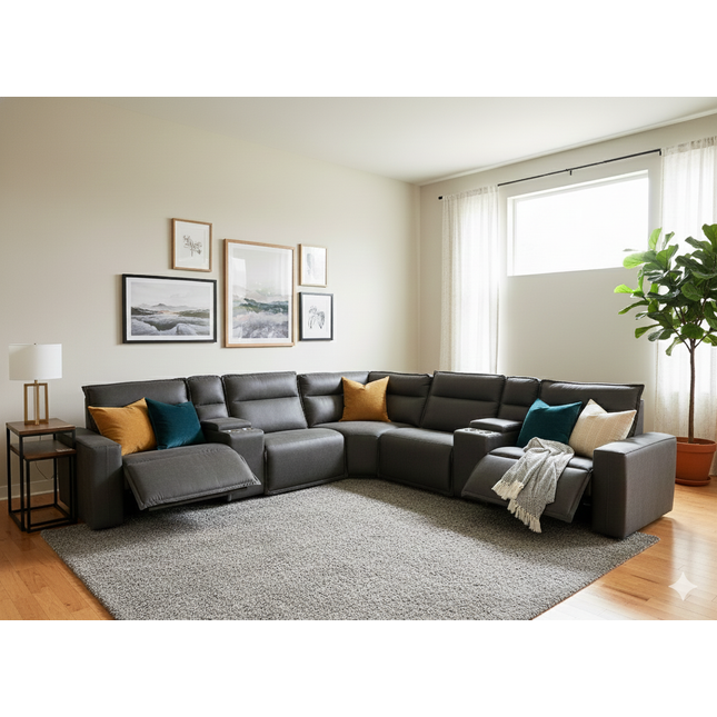 Meridian reclining sectional