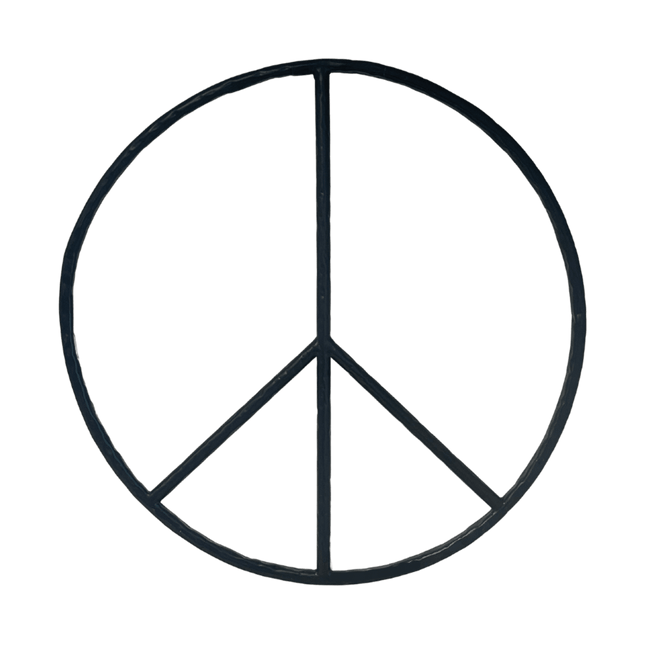 Steel Peace Sign 36"