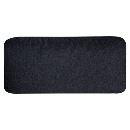 The My Cloud Cushion Cover, designed for the My Cloud sectional, is rectangular in black with rounded edges and a soft surface texture for a cozy feel.