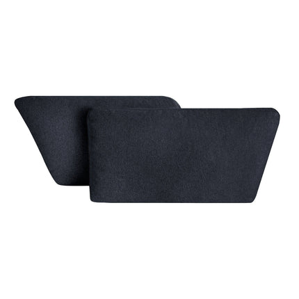 Two dark gray wedge-shaped pillows, named My Cloud Cushion Covers, showcase a minimalist design on a plain white background. They are perfect as replacement covers for My Cloud sectional or any customizable sectional setup.