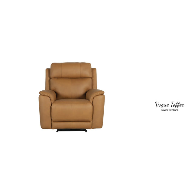 Tamarack Collection warm toffee top-grain leather power reclining sofa group — Cozy & Rustic